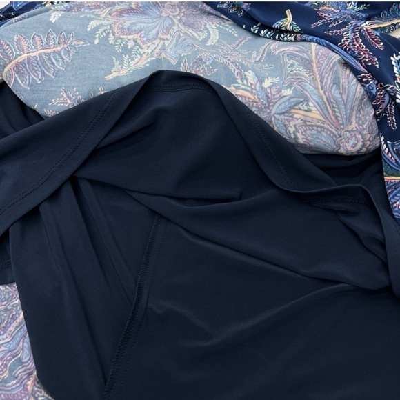 Floral Blue Wrap Dress - Picture 6 of 6